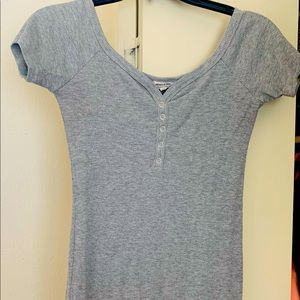 Grey T-shirt short dress
